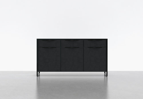 Black Leather/ Matte Black