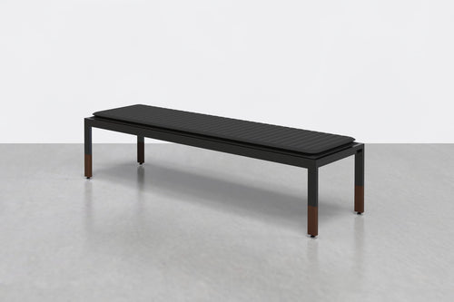 Black Leather/ Walnut