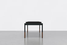 Load image into Gallery viewer, Black Leather/ Walnut