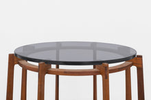 Load image into Gallery viewer, Grey glass/ Walnut
