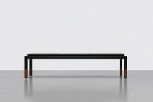 Load image into Gallery viewer, Black Leather/ Walnut