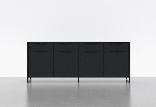 Black Leather/ Matte Black